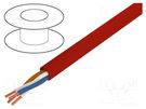 Wire: control cable; YnTKSY; 1x2x1mm; Insulation: PVC; Colour: red BITNER