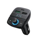 Ugreen FM Transmitter Bluetooth 5.0 MP3 car charger 3x USB TF micro SD 4.8 A black (CD229), Ugreen