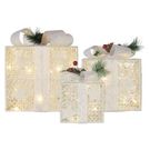 LED presents with decoration, 3 sizes, indoor, warm white, EMOS