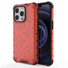 Honeycomb Case armor cover with TPU Bumper for iPhone 13 Pro red, Hurtel