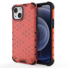 Honeycomb Case armor cover with TPU Bumper for iPhone 13 mini red, Hurtel