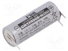 Battery: lithium; 3V; 4/5A,CR8L; 2600mAh; non-rechargeable FDK