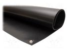 Bench mat; ESD; L: 1.2m; W: 0.6m; Thk: 2mm; rubber; black; <140kΩ COBA EUROPE