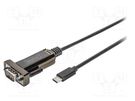 USB to RS232 converter; chipset FTDI/FT232RL; Kit: adapter; 1m DIGITUS