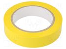 Tape: electrical insulating; W: 25mm; L: 66m; Thk: 60um; yellow; 80% H-OLD