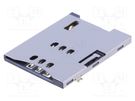 Connector: for cards; SIM; push-push; SMT; gold-plated; PIN: 6 HSM