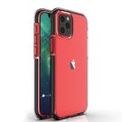 Spring Case clear TPU gel protective cover with colorful frame for iPhone 13 Pro black, Hurtel