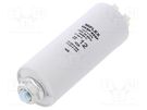Capacitor: for discharge lamp; 12uF; 250VAC; ±10%; Ø30x83mm; 6 MIFLEX