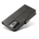 Magnet Case elegant bookcase type case with kickstand for iPhone 13 Pro black, Hurtel