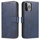 Magnet Case elegant bookcase type case with kickstand for iPhone 13 blue, Hurtel