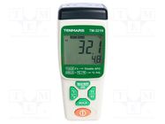 Meter: temperature; LCD 4 digits (9999); Sampling: 1x/s; Ch: 2 TENMARS