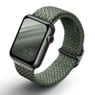 Uniq strap Aspen Apple Watch 44/42 / 45mm Series 4/5/6/7/8 / SE / SE2 Braided green / cypress green, UNIQ