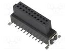 Connector: PCB to PCB; female; PIN: 20; 1.27mm; -55÷125°C; UL94V-0 ADAM TECH
