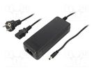 Power supply: switched-mode; 12VDC; 7.5A; Out: 5,5/2,1; 90W; 0÷40°C ESPE