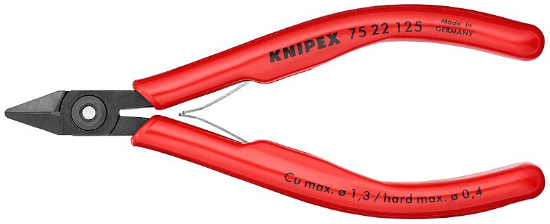 Knaibles 75 22 125 Cu max Ø1,3mm tēraudam max 0.3mm KNIPEX
