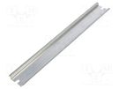 DIN rail; steel; W: 35mm; L: 266mm; Plating: zinc FIBOX