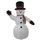 Inflatable LED snowman, 200 cm, indoor and outdoor, cool white, EMOS