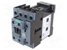 Contactor: 4-pole; NO x4; Auxiliary contacts: NO + NC; 24VDC; 690V SIEMENS