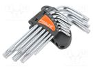 Wrenches set; Torx®; Chrom-vanadium steel; 9pcs. PROLINE
