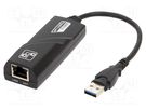 USB to Fast Ethernet adapter; USB 3.0; 10/100/1000Mbps; black AKYGA