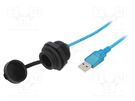 Adapter cable; USB A socket,USB A plug; 1310; USB 2.0; IP67; 2m ENCITECH