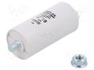 Capacitor: for discharge lamp; 18uF; 250VAC; ±10%; Ø35x73mm; 6 MIFLEX