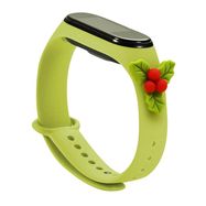 Strap Xmas Wristband for Xiaomi Mi Band 4 / Mi Band 3 Christmas Silicone Strap Bracelet Green (Mistletoe), Hurtel