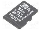 Memory card; industrial; 3D TLC,microSD; UHS I U1; 32GB; 0÷70°C GOODRAM INDUSTRIAL