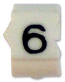 CABLE MARKER, E, SIZE15, NO.6, PK50