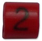 CABLE MARKER, 4.5MM, 2, RED, PK100