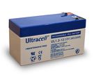 UL lead acid battery 12 V, 1.3 Ah (UL1.3-12), white-blue - Faston (4.8mm) lead acid battery, VdS