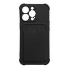 Card Armor Case Pouch Cover for iPhone 13 Mini Card Wallet Silicone Air Bag Armor Black, Hurtel