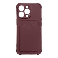 Card Armor Case Pouch Cover for iPhone 13 Pro Card Wallet Silicone Air Bag Armor Case Raspberry, Hurtel