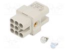 Connector: HDC; contact insert; female; C146; PIN: 7; size A3 AMPHENOL