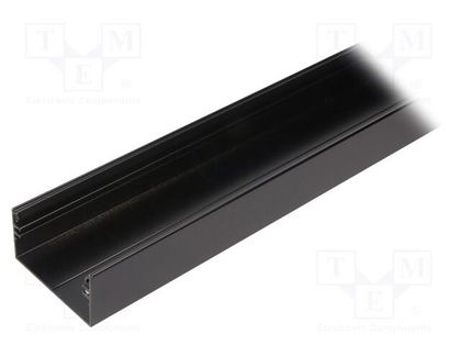 Profiles for LED modules; black; L: 1m; LOWI; aluminium; surface TOPMET TOP-LOWI/BK-1M
