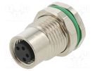 Connector: M8; female; PIN: 4; straight; for panel mounting; socket DEGSON ELECTRONICS