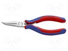 Pliers; curved,half-rounded nose; 145mm KNIPEX