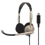 Double Sided Comm Headset USB, Noise Cancelling Microphone