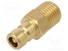 Connector; connector pipe,with valve; max.10bar; Seal: FPM PNEUMAT