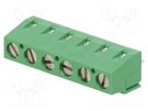 PCB terminal block; angled 90°; 5.08mm; ways: 6; on PCBs; terminal TE Connectivity