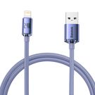 Baseus Crystal Shine Series cable USB cable for fast charging and data transfer USB Type A - Lightning 2.4A 1.2m purple (CAJY000005), Baseus