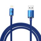 Baseus Crystal Shine Series cable USB cable for fast charging and data transfer USB Type A - Lightning 2.4A 2m blue (CAJY000103), Baseus