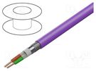 Wire; 1x2x22AWG; PROFIBUS SK; solid; Cu; PVC; violet; CPR: Eca; none HELUKABEL