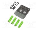 Charger: for rechargeable batteries; Ni-MH; Size: AA,AAA,R03,R6 GP