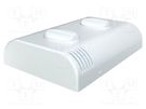 Enclosure: wall mounting; X: 80mm; Y: 120mm; Z: 25mm; ABS; white ITALTRONIC