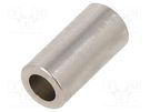 Spacer sleeve; 10mm; cylindrical; brass; nickel; Out.diam: 5mm DREMEC