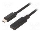 USB-USB; USB C socket,USB C plug; 1m CLIFF