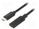 USB-USB; USB C socket,USB C plug; 2m CLIFF