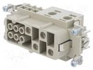 Connector: HDC; female; PIN: 10(4+6); size 16; contact insert; 690V WIELAND