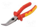 Pliers; insulated,curved,half-rounded nose; 200mm BM GROUP